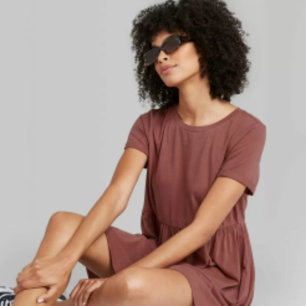 NEW! Wild Fable Womens Short Sleeve Babydoll Dress